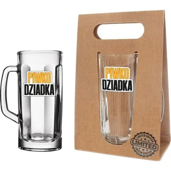 Sklenice Pivní Sklenice na pivo pro DĚDEČKA dárek ke DNI DĚDEČKA „Pivo dědečka“ 500 ml