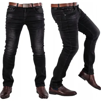 Pánské kalhoty Pánské kalhoty JEANS JEMNĚ ZATEPLENÉ ČERNÉ GIFFI vel. 35