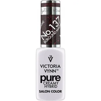 Lak na nehty Hybridní lak barevný podklad Victoria Vynn 137 burgund madame 8 ml