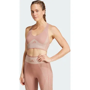 Podprsenka ADIDAS Podprsenka AEROKNIT Training Light Support S BÉŽOVÁ|RŮŽOVÁ