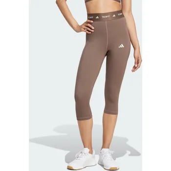 ADIDAS Capri legíny TECHFIT 2XS BÉŽOVÁ|KHAKI