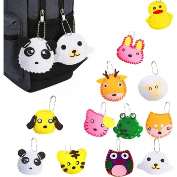 kreativní sada Šicí sada pro děti z plsti PLST DIY sada na výrobu závěsů 12 KS