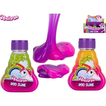 Modelovací hmota Unicorn lejno jednorožce 10,5 cm s duhovým slizem 140 g - mix barev (růžovo-žlutá, růžovo-zelená, růžovo-fialová)