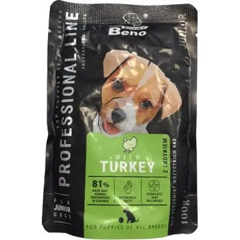 Krmivo pro psa Super Beno Vlhké krmivo pro štěňata všech ras s krůtím masem 100 g