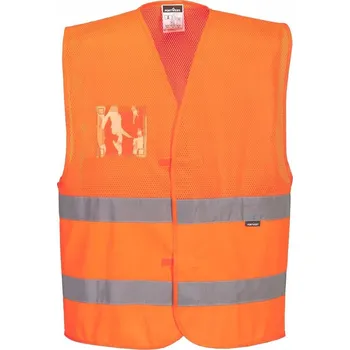 Reflexní síťovaná vesta EN 20471 Kl.1 vel. S/M Oranžová R