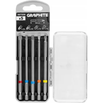 Bit Sada dlouhých bitů do šroubováku 100mm 5ks GRAPHITE