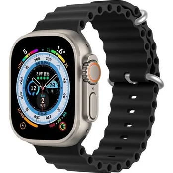 Řemínek na hodinky Řemínek Dux Ducis Strap Ocean Wave Silicone Apple Watch 38 / 40 / 41 mm black