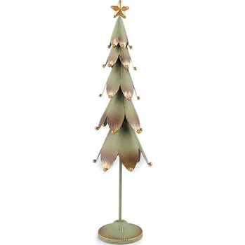 Vánoční dekorace Vánoční kovový stromeček, střední, 1 zelená past.sv.
