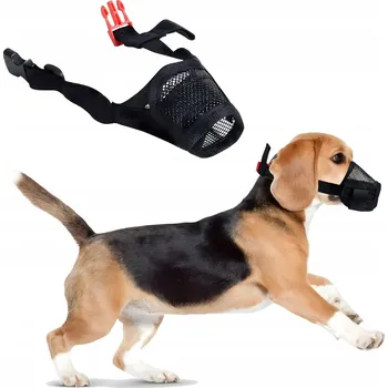 Náhubek pro psa Materiálový náhubek pro psa se síťkou, fyziologický, bezpečný, nylonový, XS