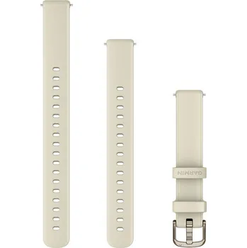 Řemínek na hodinky Řemínek Garmin Lily 2 (14 mm), silikonový, Coconut/Cream Gold