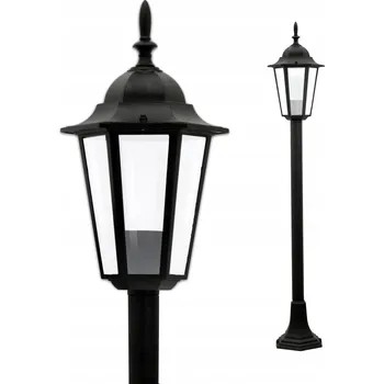 Stojací lampa Kvadratický osvětlovací sloupek Polux E27 96 cm černý