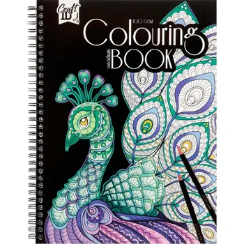 Výtvarná sada Kreativní omalovánky A4, kroužková v.-Páv