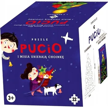 Puzzle Nasza Księgarnia Puzzle 22 dílků Puzzle a Misia zdobí vánoční stromeček
