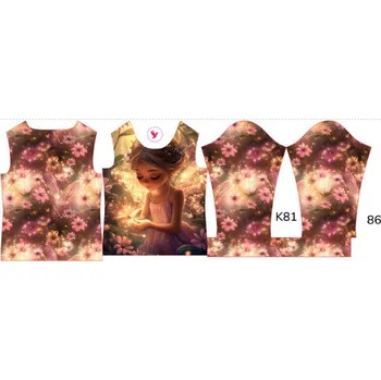 Panel na dětské termo tričko s dlouhým rukávem 86 víla září