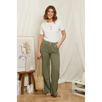 Dámské kalhoty Rodier Lin Oliv 8496243 L/XL