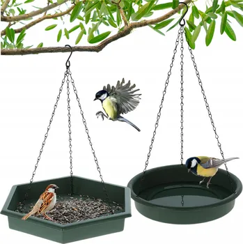 Krmítko pro ptáka ZÁVĚSNÉ KRMÍTKO na semínka slunečnice, ořechy + NAPÁJEČKA 2v1 pro ptáky