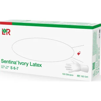 Vyšetřovací rukavice Sentina Ivory Latexové bez pudru vel.XL (90ks)
