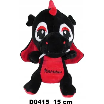 plyšák Plyšová Hračka Dinosaurus drak Krakov červená - 15 cm