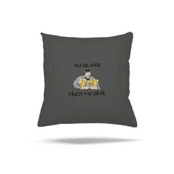 Polštář Bastard Dnes oslavuju polštář Gray Pol