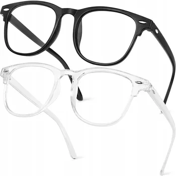 Brýle na čtení 2 kusy BRÝLE BLOKUJÍCÍ MODRÉ SVĚTLO K POČÍTAČI DIOPTRIE 0 (NULKY) sada
