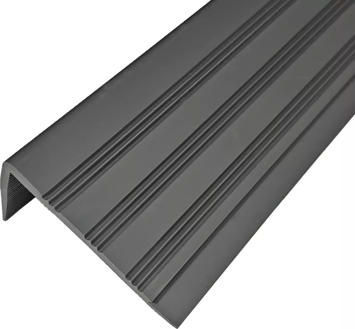 Šedá plastová (PVC) hrana F280 - 150 x 8,2 x 4,5 cm