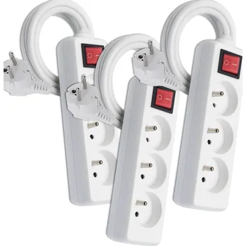 Prodlužovací kabel Camerazar GRUNDIG prodlužovací kabel 1,5 m, 3 zásuvky, SADA 3 KS
