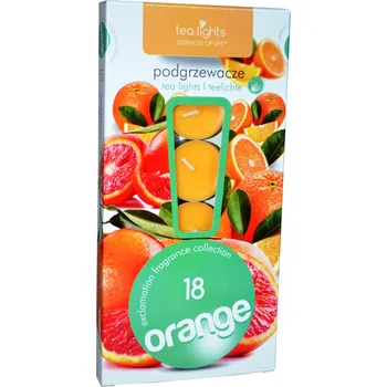 Svíčka Parafínová čajová svíčka pomeranč Admit 18 ks