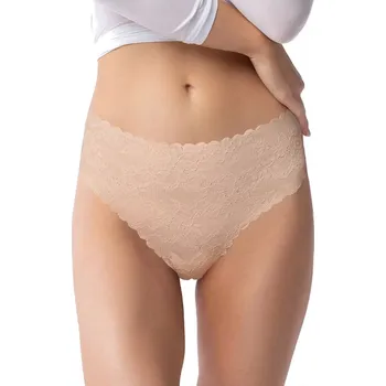 Kalhotky Dámská tanga Bellie beige maxi - JULIMEX béžová XXL