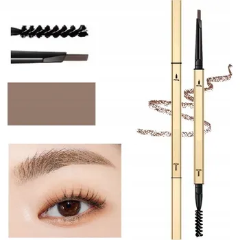 Tužka na obočí Tenká vysouvací tužka na obočí a oči s kartáčkem, precizní, SVĚTLE HNĚDÁ 2