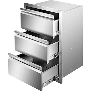 Elektroinstalační materiál Vevor Trojitá nerezová zásuvka do venkovní kuchyně pro grilovací ostrov 19"W × 26"H