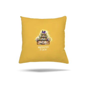 Polštář Bastard Rozsvítím ti den polštář Yellow Gold