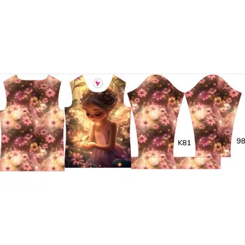 Panel na dětské termo tričko s dlouhým rukávem 98 víla září