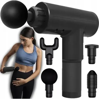 Masážní přístroj VÝKONNÁ MASÁŽNÍ PISTOLE MASÁŽNÍ PŘÍSTROJ MASSAGE GUN PRO