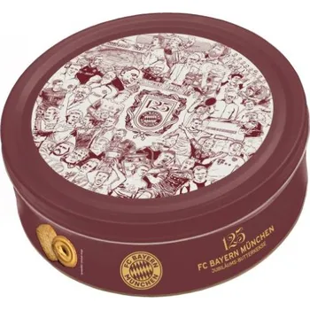 Dóza na potraviny FC Bayern München Butter Cookies Dóza 340 g