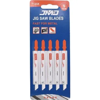 Pilový plátek Pilový List na kov do přímočaré pily T HSS 10-21TPI JMD 5ks T123X