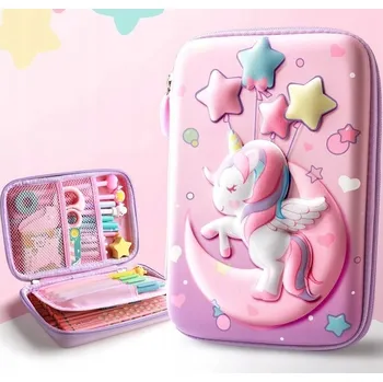 Penál Penál JEDNOROŽEC 3v1 Velký rozkládací Pouzdro ŠKOLNÍ PRO DÍVKU 3D