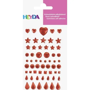 HEYDA dekorační smolepicí kamínky - červené
