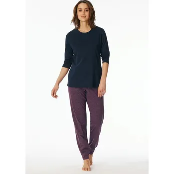 Dámské pyžamo UNCOVER BY SCHIESSER Lila/ Dunkelblau 468231 44