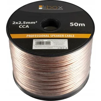 Audio kabel Reproduktorový kabel Libox LB0009-50 2 x 2,5 mm2, délka 50 m