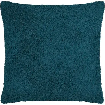 Polštář Polštář MONTREAL 50x50 cm petrol kožíšek + vložka BOHO teddy medvídek