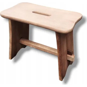 Stolička Stolička stolička dřevěná RYCZKA židlička, zydel odolný bronz 36x20x29 Cm