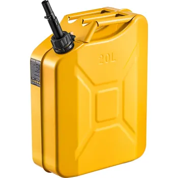 Auto-moto Vevor Kovový kanystr na palivo 20 l, výpustná hubice, 6 l/min, žlutý
