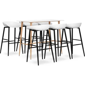 Jídelní set zahrada-XL 7dílný barový set bílý 3057452