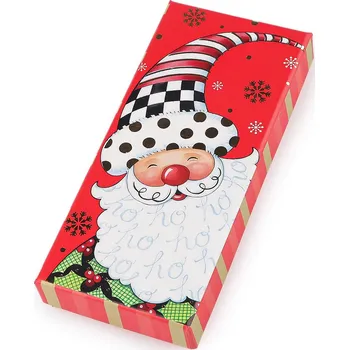 Dárková krabička Vánoční dárková krabička s jmenovkou, ideální na bankovky, střední, 2 červená Santa