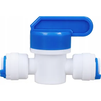 Ventil Kulový kohout 2x 1/4" průtokový pro hadičku k filtru reverzní osmózy RO