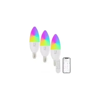 Žárovka Smart LED žárovka E14 6W RGB+CCT IMMAX NEO 07716CDO WiFi Tuya sada 3ks