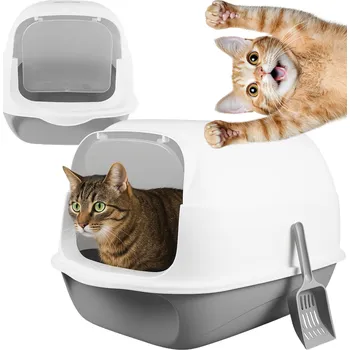 Toaleta pro kočku Aptel krytá kočičí toaleta 50 cm x 35 cm x 33 cm