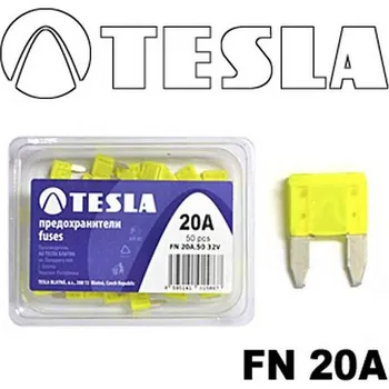 Autopojistky TESLA sada MINI pojistek 20A, 50ks