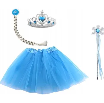 Karnevalový kostým Kostým Zimní Princezna Elsa univerzální velikost tiára hůlka sukýnka