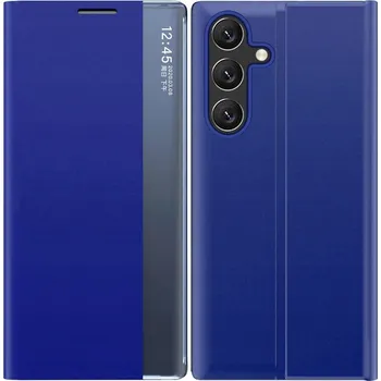 Pouzdro na mobilní telefon Pouzdro New Sleep View Case s klopou a stojánkem pro Samsung Galaxy A35 - modré